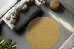 Obsession, Kusový koberec Diamond Cut 800 Honey kruh, 200x200 (priemer) kruh, hnedá, obývacia izba
