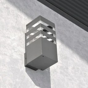 LED RGBW stmievateľné vonkajšie nástenné svietidlo TEKSAS 1xE27/12W/230V IP44 antracit