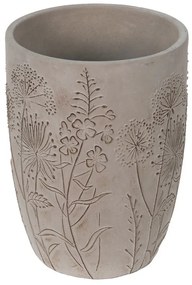 Šedý cementový obal na kvetináč/váza s lúčnymi kvetmi Wildflowers - Ø19*25cm
