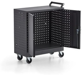Skrinka na náradie PROVIDE, s kolieskami 835x760x350 mm, tmavošedá