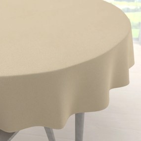 Biante Dekoračný okrúhly obrus BKU-108 Krémovo béžový Ø 120 cm