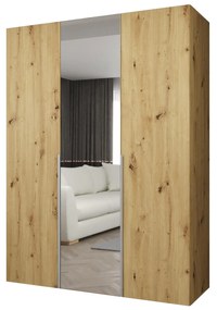 Šatníková skriňa 150 cm Alice 2 (dub artisan + kašmír). Akcia -20%. Vlastná spoľahlivá doprava až k Vám domov. 1126158