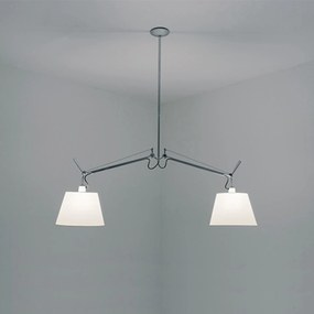 Artemide Tolomeo závesné svietidlo bez tienidla, hliník, 2x E27, 130cm