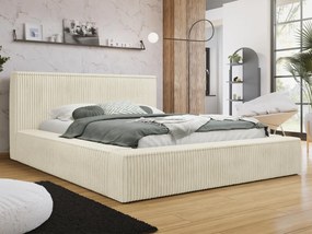 Manželská posteľ 160 cm Gretty S (krémová) (s roštom) (s úl. priestorom). Vlastná spoľahlivá doprava až k Vám domov. 1104231