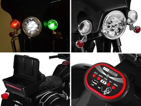 JOKOMISIADA Veľký akumulátorový motorkový chopper pre deti PA0254 čierny