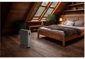 Sencor - Olejový ohrievač s 13 rebrami 1000/2500W/230V biely + diaľkové ovládanie