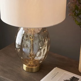 Endon 101150 - Stmievateľná stolová lampa ERIN 1xE27/10W/230V biela/dymovo-béžová