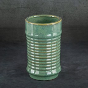 SAMI Dekoratívna váza 12 x 20 cm zelená