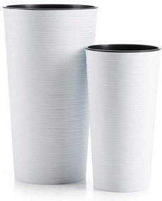PLASTOVÝ KVETINÁČ URBANIKA RIFLO 25,5X46,5 CM BIELA