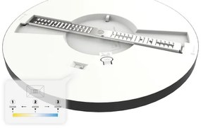 LED stropné svietidlo EVORA LED/24W/230V 3000/4000/6000K priemer 30 cm čierne