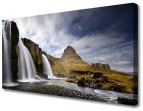 Obraz Canvas Vodopád hory príroda 100x50 cm