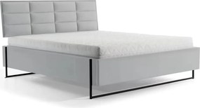 Manželská posteľ Soft Loft 140x200 S vnútorným úložným priestorom - zamat sivá Donna 3