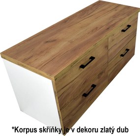 Comodo Kúpeľňová skrinka pod doskové umývadlo Agria NEW GO 120-HD - zlatý dub/zlatý dub