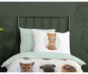 Bavlnené detské obliečky na jednolôžko/predĺžené 140x220 cm Young Animals – Good Morning