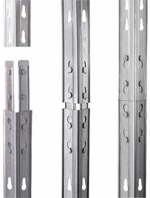 3x RIVET regál s drôtenou policou,180x150x60cm, 4 police, 400 kg na policu, zinok