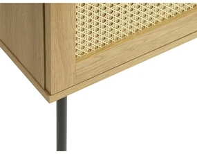 Nízka komoda v dekore duba v prírodnej farbe 140x80 cm Pensacola – Unique Furniture