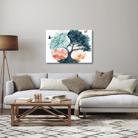 Obraz – Akvarelový strom plný života (70x50 cm)
