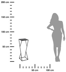 Stojan na kvetiny LOFT I čierny 70 cm