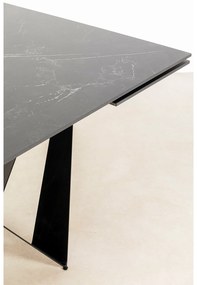 Sandra rozkladací stôl čierny 180(40+40)x90 cm