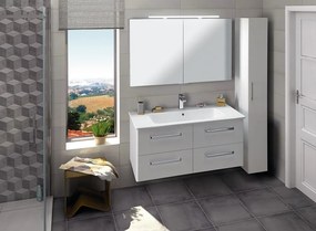 Sapho Sapho, MIRRÓ galérka s LED osvetlením, 120x70x16cm, 3x dvierka, biela, MC121-0030