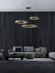 Moderný luster Motif 250 zlatá s diaľkovým ovládaním