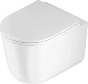 Deante Jasmin, závesná WC misa Rimless, Tornado oplachovanie, biela lesklá,