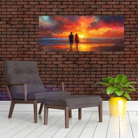 Obraz - Prechádzka na pláži (120x50 cm)