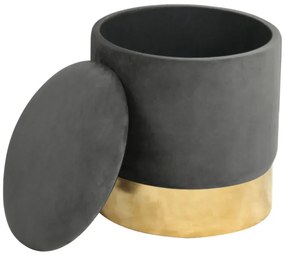 Úložná taburetka GOLDEN grafitová