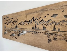 Li-Go 4778/A/4 - LED nástenná dekorácia LED/10W/5V 30000 mAh 120x40 cm dub