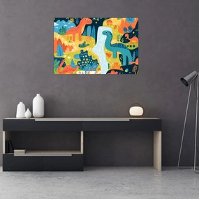 Obraz - Veselí dinosaury (90x60 cm)