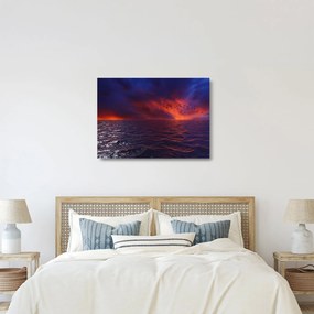 Sklenený obraz mora s vtákmi (70x50 cm)