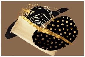 Obraz - Abstrakcia golden brown N⁰1 (90x60 cm)