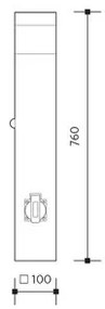 Panlux VOO-E14 Záhradné svietidlo Gard antracit, 76 cm
