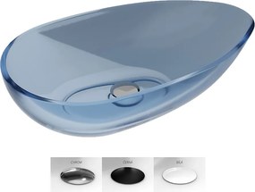 Besco Umývadlo na dosku zo syntetickej živice Neya 60x35 cm Blue Wave s výpusťou Click-Clack BESCO-Typ výpuste: Click-Clack bez prepadu, čierna matná