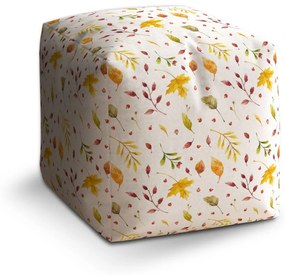 Sablio Taburet Cube Jesenné lístie: 40x40x40 cm
