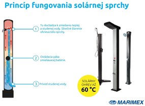 Marimex | Solárna sprcha UNO 35 l hliníková s LED svetlom | 10992055