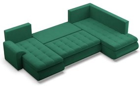 Sedacia súprava FORESTA Kronos v tvare U, pravá fľaškovo zelená