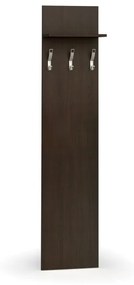 Vešiaková stena PRIMO WOOD, 3 háčiky, polica, wenge