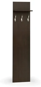Vešiaková stena PRIMO WOOD, 3 háčiky, polica, wenge