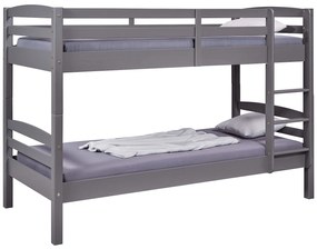 Poschodová posteľ z masívu 90x200cm Howard - šedá