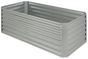 Blumfeldt High Grow Straight, vyvýšený záhon, 180 x 60 x 90 cm, 970 l, oceľ, pozinkovaný, strieborný