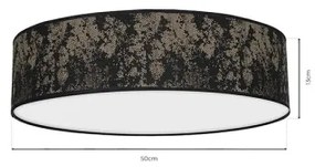 Stropné svietidlo SATINO 3xE27/60W/230V čierna/zlatá