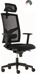 Kancelárska stolička GAME ŠÉF čalúnenie KOŽENKA Silvertex, Valencia