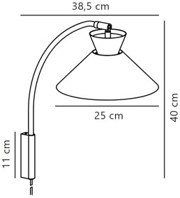 Nordlux - Nástenná lampa DIAL 1xE27/40W/230V čierna
