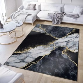 Koberec CRYSTAL PRINT CR-7 sivý / zlatý