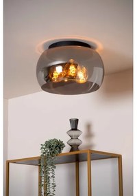 Lucide 45101/40/65 - Stropné svietidlo OLIVIA 3xE27/40W/230V pr. 40 cm čierna