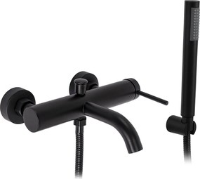 Rea Spot, vaňová batéria s ručnou sprchovou súpravou, čierna matná, REA-B2080