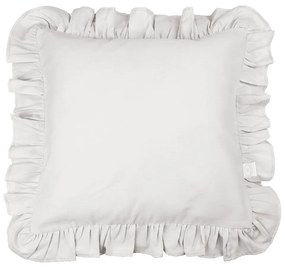 Polštář s volánky světle šedá 45cm