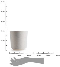 PLASTOVÝ KVETINÁČ ALOE TX 19,5X20 CM KRÉMOVÁ