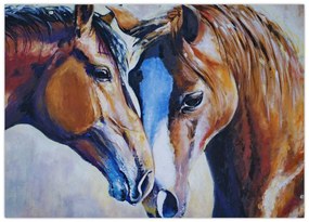 Obraz - Zamilované kone (70x50 cm)